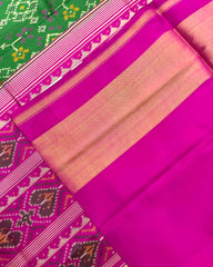 Pink & Green Navratan Patola Saree