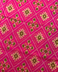 Green & Pink Panchanda Patola Saree