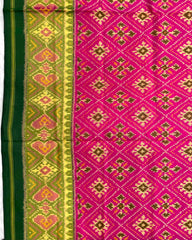 Green & Pink Panchanda Patola Saree