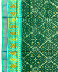 Sea Green & Green New Chhabdi Patola Saree