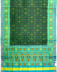 Sea Green & Green Panchanda Patola Saree