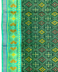 Sea Green & Green Panchanda Patola Saree