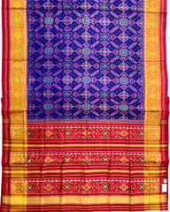 Red & Blue Manekchowk Patola Saree