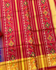 Red & Blue Manekchowk Patola Saree