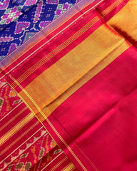 Red & Blue Manekchowk Patola Saree