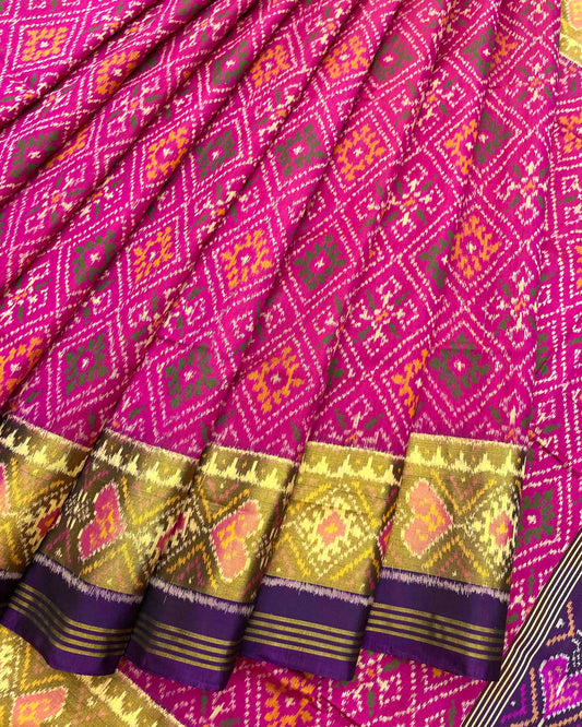 Purple & Pink Panchanda Patola Saree