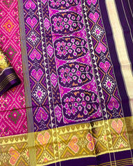 Purple & Pink Panchanda Patola Saree