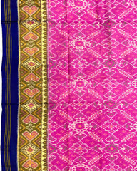 Blue & Pink Manekchowk Patola Saree