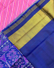 Blue & Pink Leheriya Patola Saree