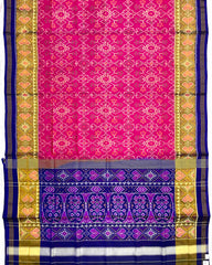 Blue & Pink Navratan Patola Saree