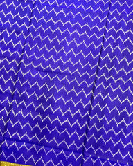 Blue Zig Zag Linging Patola Saree