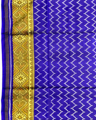 Blue Zig Zag Linging Patola Saree