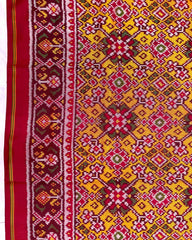 Red & Yellow Navratan Patola Saree