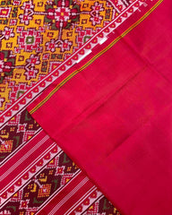 Red & Yellow Navratan Patola Saree