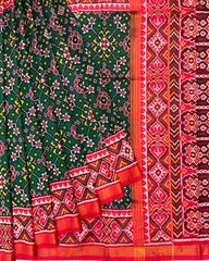 Red & Green Navratan Patola Saree