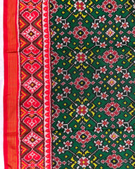 Red & Green Navratan Patola Saree