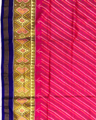 Blue & Pink Leheriya Patola Saree