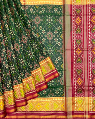 Red & Green Navratan Patola Saree