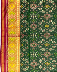 Red & Green Navratan Patola Saree