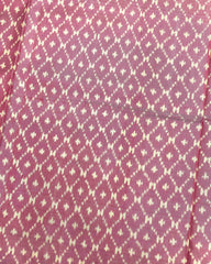 White & Carrot Pink Booty Design Patola Saree