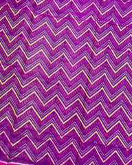 Pink & Purple Zig Zag Lining Patola Saree