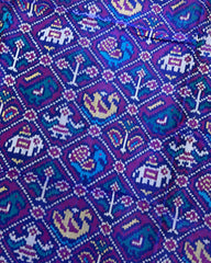 Purple Small Figure Narikunj Patola Saree