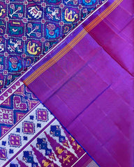 Purple Small Figure Narikunj Patola Saree