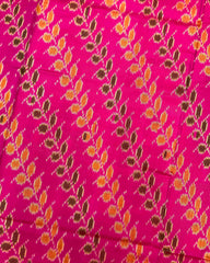 Pink Leaves Leheriya Patola Saree