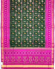 Pink & Green Small Figure Narikunj Patola Saree