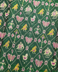 Pink & Green Small Figure Narikunj Patola Saree