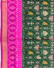 Pink & Green Small Figure Narikunj Patola Saree