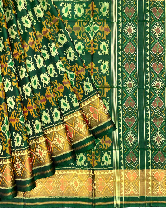 Green New Fancy Design Patola Saree