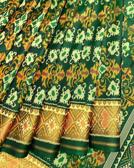 Green New Fancy Design Patola Saree