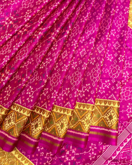 Pink Navratan Patola Saree