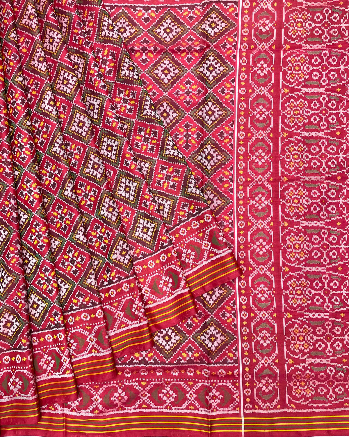 Carrot Pink Panchanda Patola Saree