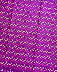 Purple Zig Zag Lining Patola Saree