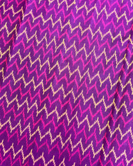 Purple Zig Zag Lining Patola Saree