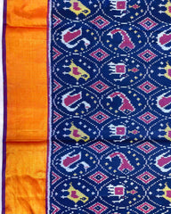 Purple & Navy Blue Circle Narikunj Patola Saree