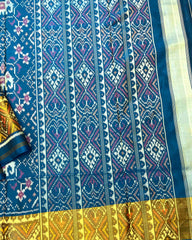 Turquoise Navratan Elephant Patola Saree