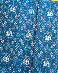 Turquoise Navratan Elephant Patola Saree