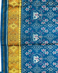 Turquoise Navratan Elephant Patola Saree