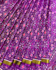 Purple Navratan Patola Saree