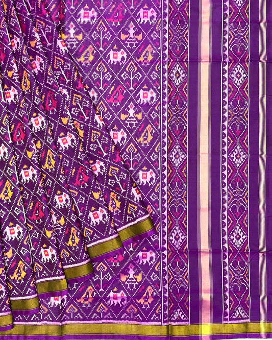 Purple Narikunj Patola Saree