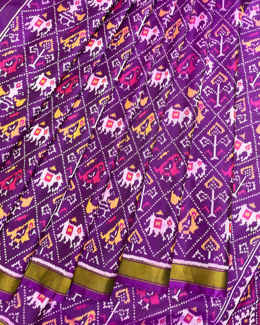 Purple Narikunj Patola Saree