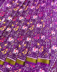 Purple Narikunj Patola Saree