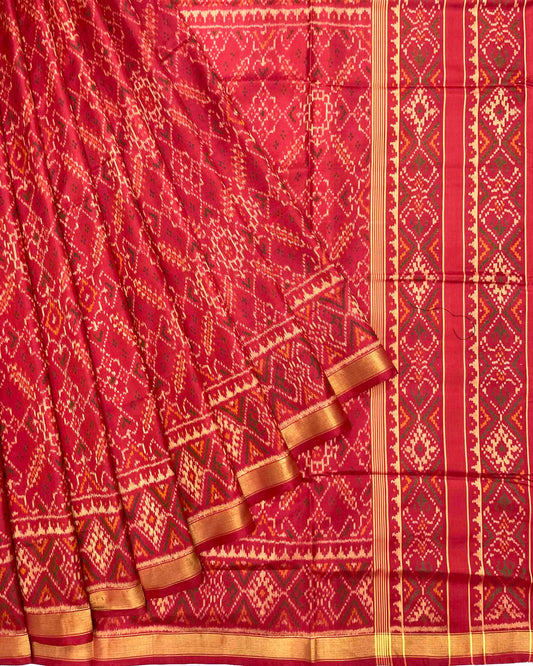 Red Manekchowk Patola Saree