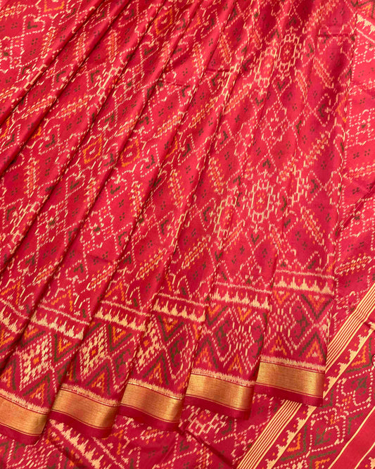 Red Manekchowk Patola Saree