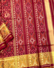 Maroon Narikunj Patola Saree