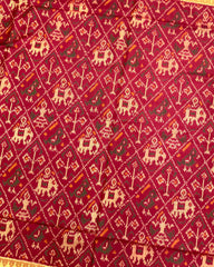 Maroon Narikunj Patola Saree