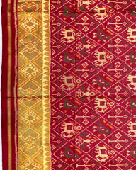 Maroon Narikunj Patola Saree